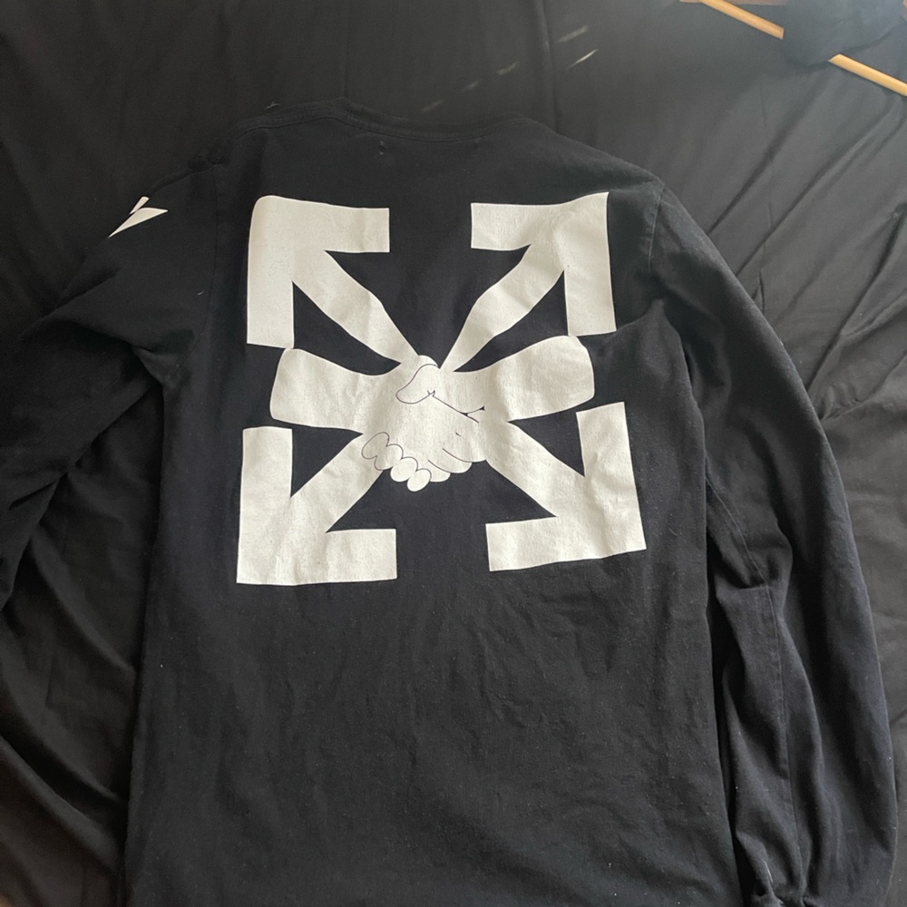 (Used) OFF-WHITE Agreement Sweatshirt Size LG-425 black